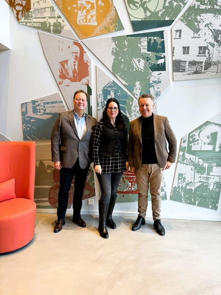 Hans-Arno Kloep, Sabina Settembrini und Meinolf Buschmann in der GARANT Zentrale